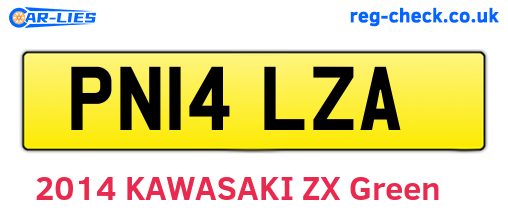 PN14LZA are the vehicle registration plates.