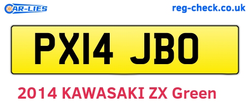 PX14JBO are the vehicle registration plates.