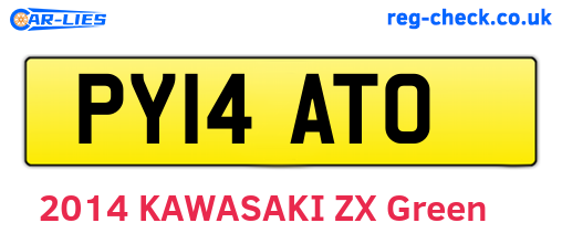 PY14ATO are the vehicle registration plates.