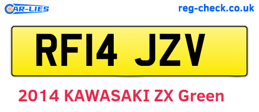 RF14JZV are the vehicle registration plates.