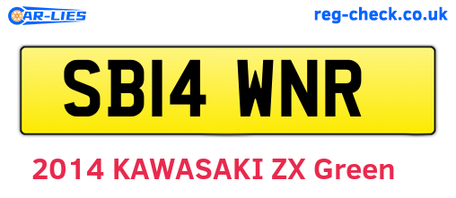 SB14WNR are the vehicle registration plates.