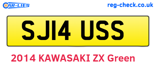 SJ14USS are the vehicle registration plates.