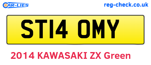 ST14OMY are the vehicle registration plates.