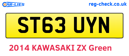 ST63UYN are the vehicle registration plates.