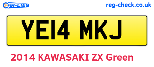 YE14MKJ are the vehicle registration plates.