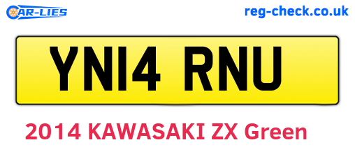 YN14RNU are the vehicle registration plates.