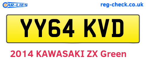 YY64KVD are the vehicle registration plates.