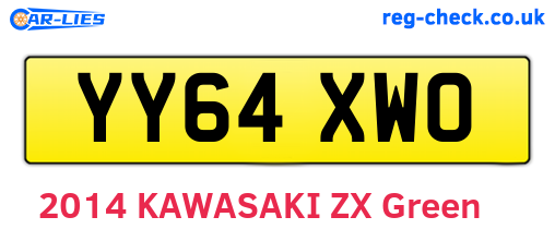 YY64XWO are the vehicle registration plates.