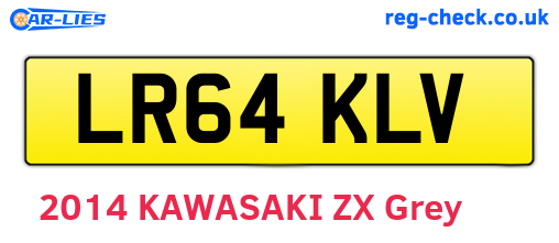 LR64KLV are the vehicle registration plates.