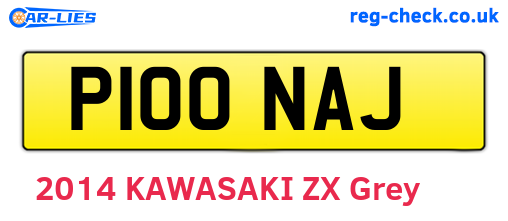P100NAJ are the vehicle registration plates.