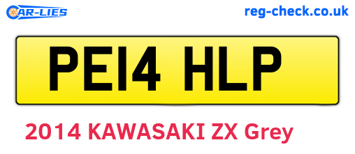 PE14HLP are the vehicle registration plates.