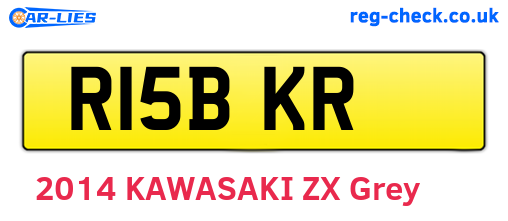 R15BKR are the vehicle registration plates.
