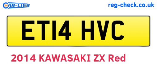 ET14HVC are the vehicle registration plates.