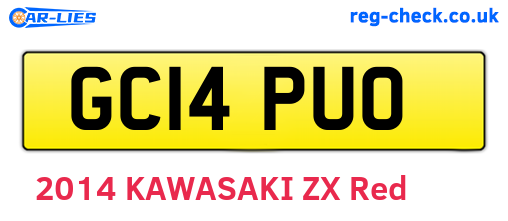 GC14PUO are the vehicle registration plates.