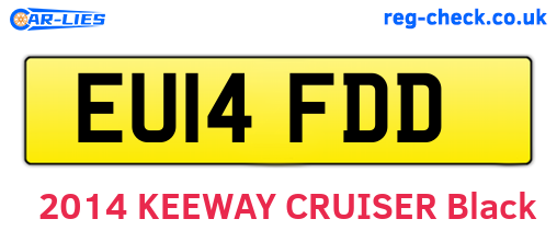 EU14FDD are the vehicle registration plates.