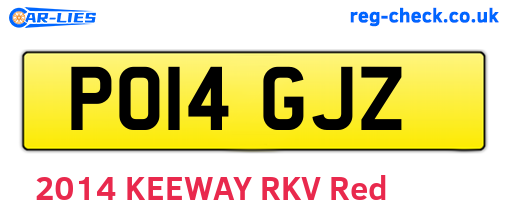 PO14GJZ are the vehicle registration plates.