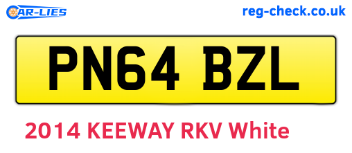 PN64BZL are the vehicle registration plates.