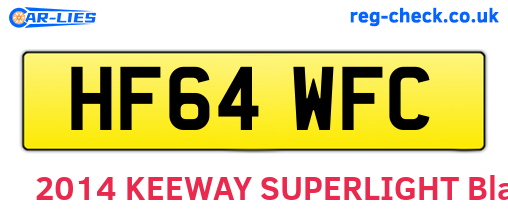 HF64WFC are the vehicle registration plates.