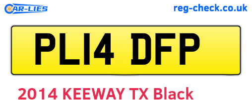 PL14DFP are the vehicle registration plates.