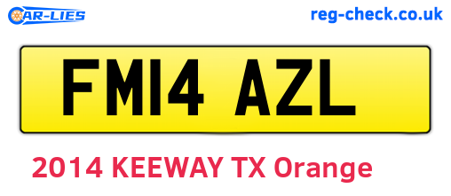 FM14AZL are the vehicle registration plates.