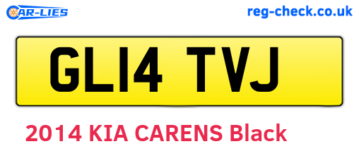 GL14TVJ are the vehicle registration plates.