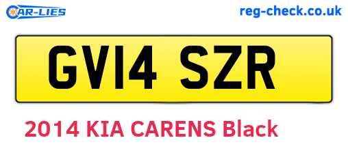 GV14SZR are the vehicle registration plates.