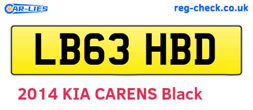 LB63HBD are the vehicle registration plates.