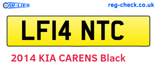 LF14NTC are the vehicle registration plates.