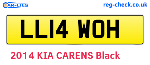 LL14WOH are the vehicle registration plates.