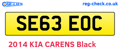 SE63EOC are the vehicle registration plates.