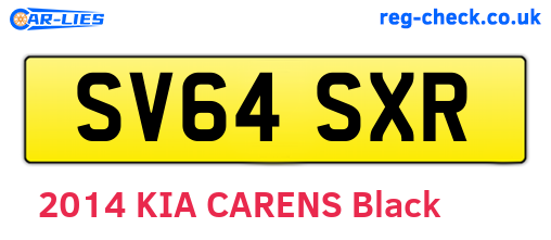 SV64SXR are the vehicle registration plates.