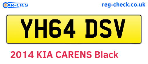 YH64DSV are the vehicle registration plates.