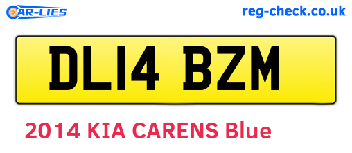 DL14BZM are the vehicle registration plates.