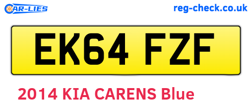 EK64FZF are the vehicle registration plates.