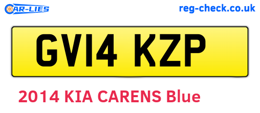 GV14KZP are the vehicle registration plates.
