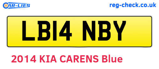 LB14NBY are the vehicle registration plates.