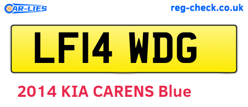 LF14WDG are the vehicle registration plates.