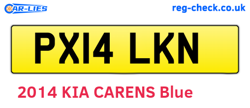PX14LKN are the vehicle registration plates.