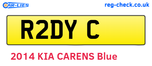 R2DYC are the vehicle registration plates.