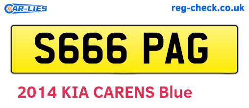 S666PAG are the vehicle registration plates.