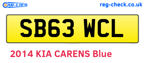 SB63WCL are the vehicle registration plates.