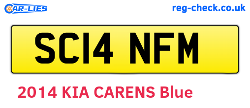 SC14NFM are the vehicle registration plates.