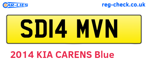 SD14MVN are the vehicle registration plates.
