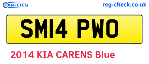 SM14PWO are the vehicle registration plates.