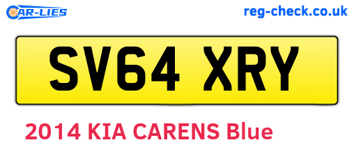 SV64XRY are the vehicle registration plates.
