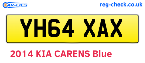 YH64XAX are the vehicle registration plates.
