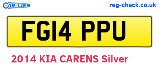 FG14PPU are the vehicle registration plates.