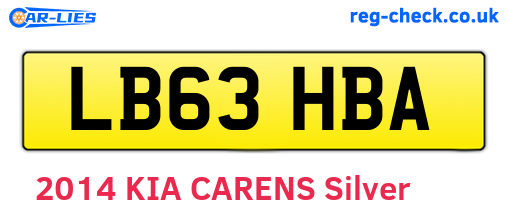 LB63HBA are the vehicle registration plates.