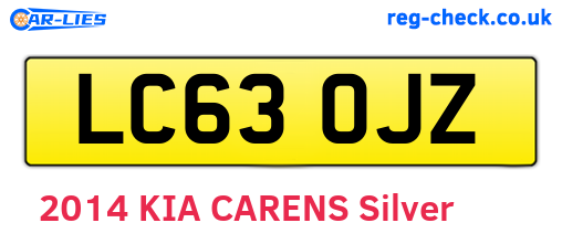 LC63OJZ are the vehicle registration plates.