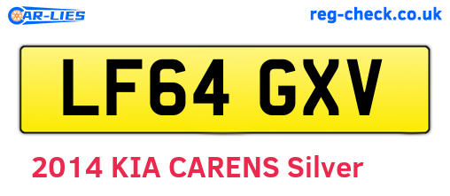 LF64GXV are the vehicle registration plates.